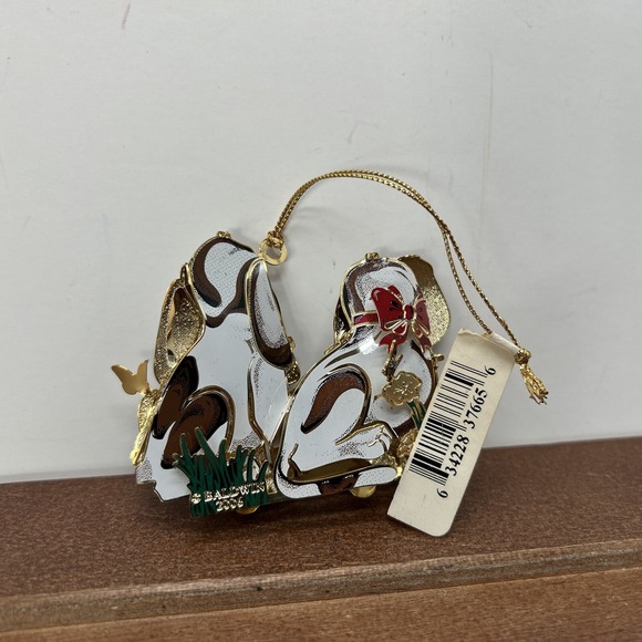 Baldwin 24KT Gold‎ Finished Brass Best Friends Dogs Christmas Ornament, 2006 - Picture 2 of 2